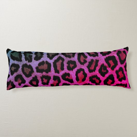 Roze leopard Print Body Pillow Lichaamskussen (Achterkant)