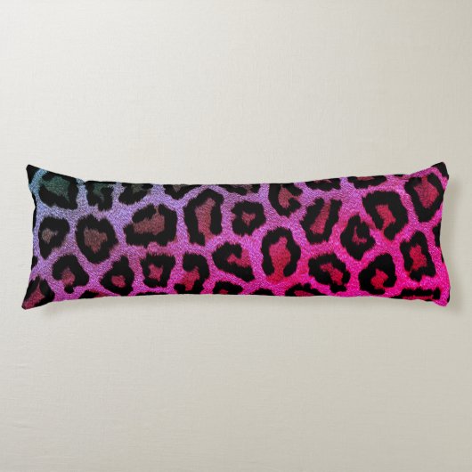 Roze leopard Print Body Pillow Lichaamskussen (Voorkant)