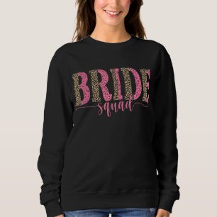 Roze Leopard Print Bruid Squad Bruiloft Bruids Par Trui