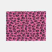 Roze leopard print deken | Dierlijke vlekken (Voorkant (Horizontaal))
