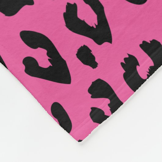 Roze leopard print deken | Dierlijke vlekken (Hoek)