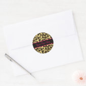 Roze Leopard Print Gepersonaliseerde Stickers (Envelop)