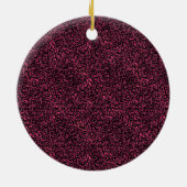 Roze leopard print Gold Glitz Keramisch Ornament (Achterkant)