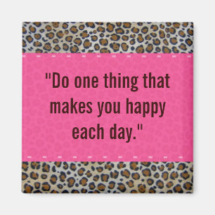 Roze & Leopard Print Magneet