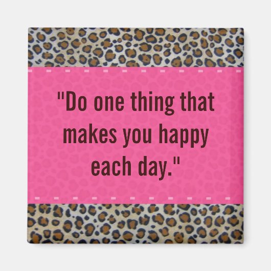 Roze & Leopard Print Magneet (Voorkant)