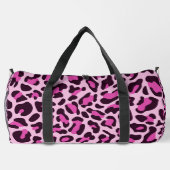 Roze Leopard Print Monogram Grote Duffelzak Plunjezak (Achterkant)