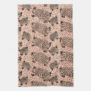 Roze Leopard Print Patroon – Chic Animal Theedoek