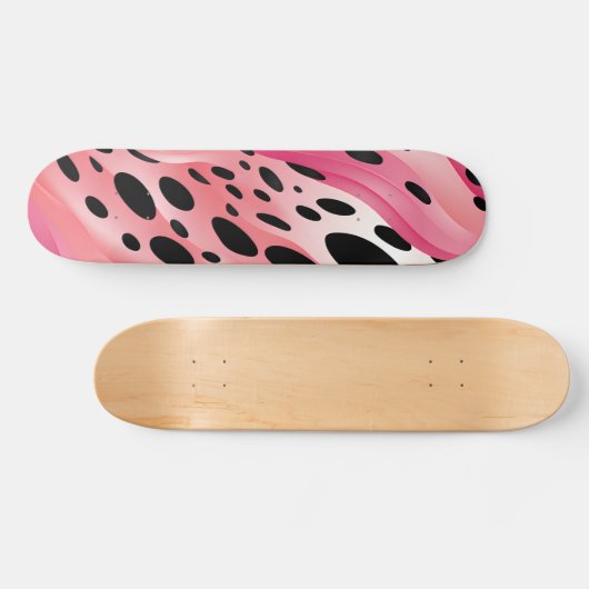 Roze leopard Print Patroon Persoonlijk Skateboard (Horizontaal)