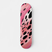 Roze leopard Print Patroon Persoonlijk Skateboard (Voorkant)