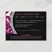 Roze leopard Print Salon Loyalty Rewards (Achterkant)