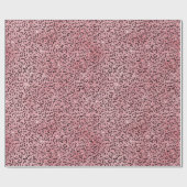 Roze leopard Print Sparkle Glitter Cadeaupapier (Vlak)