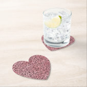 Roze leopard Print Sparkle Glitter Kartonnen Onderzetters (Insitu)