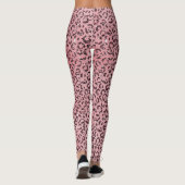 Roze leopard Print Sparkle Glitter Leggings (Achterkant)