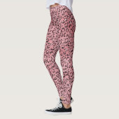 Roze leopard Print Sparkle Glitter Leggings (Links)
