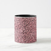 Roze leopard Print Sparkle Glitter Mok (Midden)