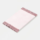 Roze leopard Print Sparkle Glitter Post-it® Notes (Schuin)