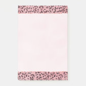 Roze leopard Print Sparkle Glitter Post-it® Notes (Voorkant)