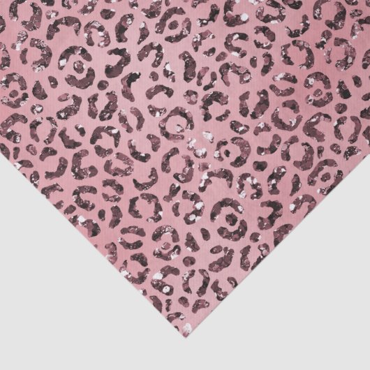 Roze leopard Print Sparkle Glitter Tissuepapier (Detail)