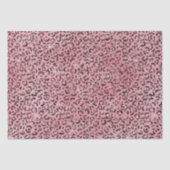 Roze leopard Print Sparkle Glitter Tissuepapier (Voorkant)