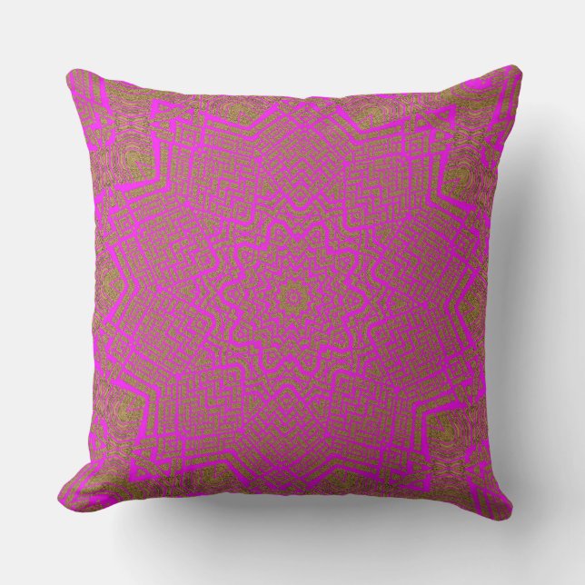 Roze leopard Print Star Cirkel Pattern Pillow Kussen (Voorkant)