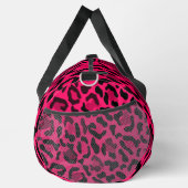 Roze Leopard Print Voetbal coach naam Plunjezak (Rechts)