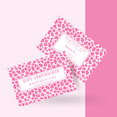 Roze Leopard Print Zakelijk Cadeaubon Visitekaartje