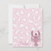 Roze leopard Rozen Notitiekaartje (Voorkant)