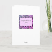 Roze Leopard Silver Glitter 25e Verjaardag Kaart (Achterkant)