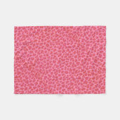 Roze leopard Skin Fleece Blanket (Voorkant (Horizontaal))