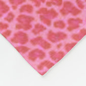 Roze leopard Skin Fleece Blanket (Hoek)