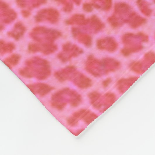 Roze leopard Skin Fleece Blanket (Hoek)
