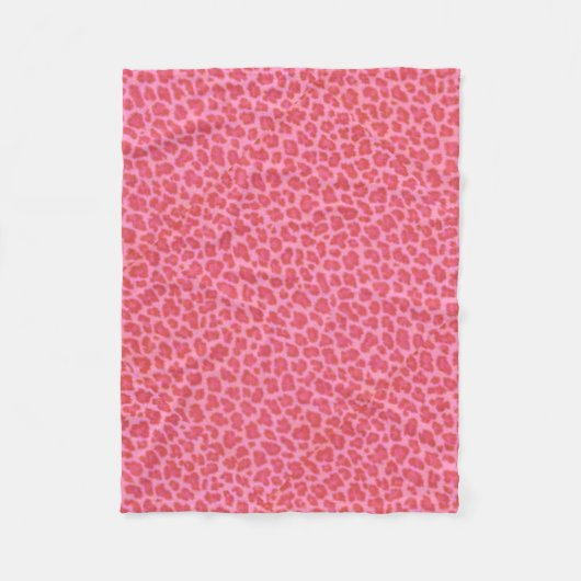 Roze leopard Skin Fleece Blanket (Voorkant)