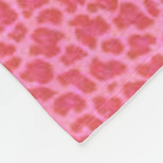 Roze leopard Skin Fleece Blanket Deken (Hoek)