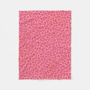 Roze leopard Skin Fleece Blanket Deken