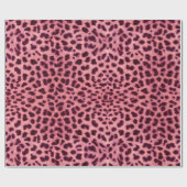 Roze leopard Skin Patroon Cadeaupapier (Vlak)