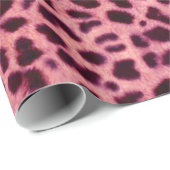 Roze leopard Skin Patroon Cadeaupapier (Rol Hoek)