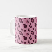 Roze leopard Skin Patroon Koffiemok (Voorkant links)
