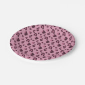 Roze leopard Skin Patroon Papieren Bordje (Gekanteld)
