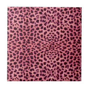 Roze leopard Skin Patroon Tegeltje