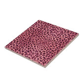 Roze leopard Skin Patroon Tegeltje (Zijkant)