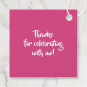 Roze Leopard Sweet 16e verjaardag gepersonaliseerd Bedankjes Labels (Achterkant)