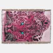 Roze leopard Throw Rug Deken (Voorkant)