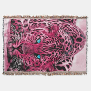 Roze leopard Throw Rug Deken