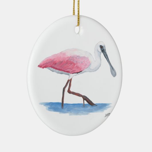 Roze Lepelaar Kerst Ornament (Rechts)