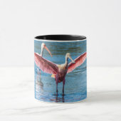 Roze Lepelaar Zwart 11 oz Combo Mok (Midden)
