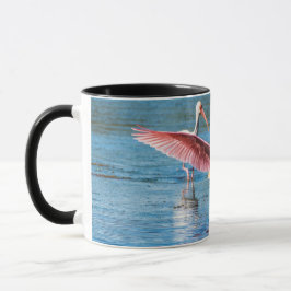 Roze Lepelaar Zwart 11 oz Combo Mok
