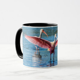 Roze Lepelaar Zwart 11 oz Combo Mok