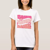 Roze leraar leraar retro T-shirt (Voorkant)