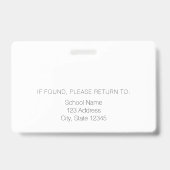 Roze leraar moderne stijlvolle werknemers-ID Badge (Achterkant)