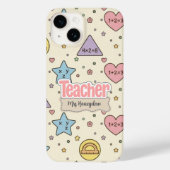 Roze Leraar Wiskunde Vormen Patroon Case-Mate iPhone Case (Achterkant)